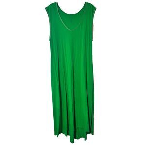 Natural Life Womens Maxi Dress Kelly Green Medium Cotton Hangout Sleeveless